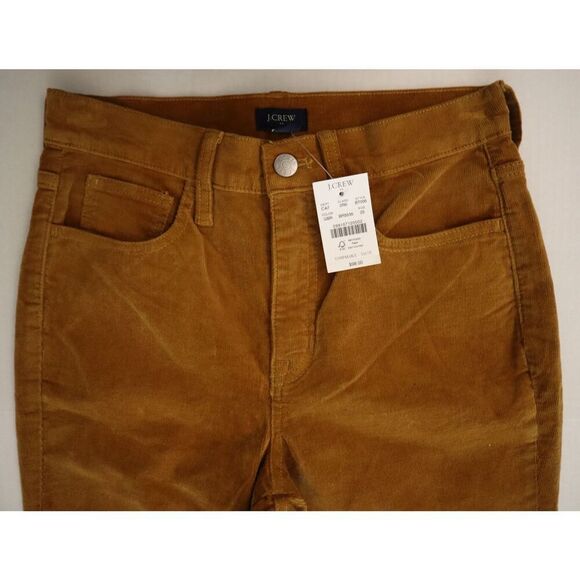 J Crew BT006 Women Sz 25 Brown Corduroy Full-Length Essential Straight Pants - Picture 5 of 10
